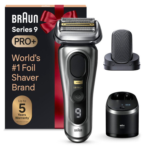 Braun Series 9 PRO+ Electric Razor for Men 5 Pro Shaving Elements and Shave-Preparing ProComfort Head for Closeness & Skin Comfort 6in1 SmartCare Center Wet or Dry Shaver Charging Stand 9597cc