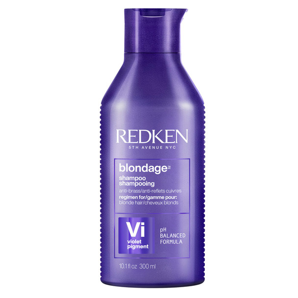 Redken Blondage Purple Shampoo For Blonde Bleached or Highlighted Hair - Neutralizes Brassy Tones With Salicylic Acid Color Depositing  10.1 Fl Oz