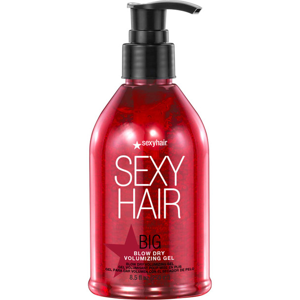 SexyHair Big Blow Dry Volumizing Gel  Added Volume with Hold  Up to 72 Hours of Humidity Resistance |All Hair Types 8.5 fl oz