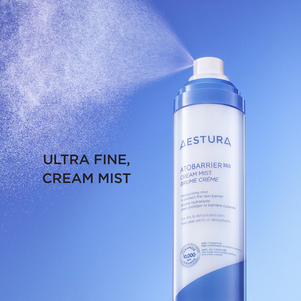 AESTURA ATOBARRIER365 Cream Mist & Milky Toner with 10000ppm Ceramides | Moisture Barrier Support Ultra-Fine Moisturizing Mist Suitable for Dry Skin 120ML / 4.06 fl.oz.