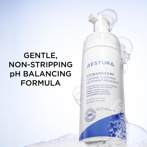 AESTURA ATOBARRIER365 Gentle pH-Balanced Foaming Cleanser with Ceramides | Korean Face Wash for Skin Moisture Barrier Repair Hydrating Formula Suitable for Dry Skin 150ML / 5.07 oz.