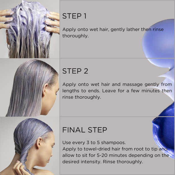 Christophe Robin Shade Variation Baby Blonde Toning Purple Conditioner with Florentina Iris Neutralizes Brassy Yellow Tones for Blonde Bleached Silver Highlighted Hair 16.9 fl oz