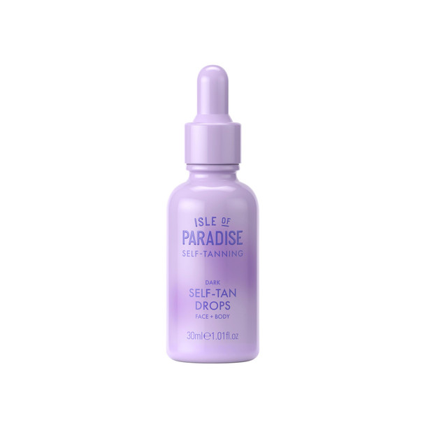 Isle of Paradise Self Tanning Face & Body Drops- Self Tanner Drops for a Natural Bronze Long-lasting Tan Cruelty Free Fragrance Free & Dermatologist-Approved 1.01 fl. oz -Dark