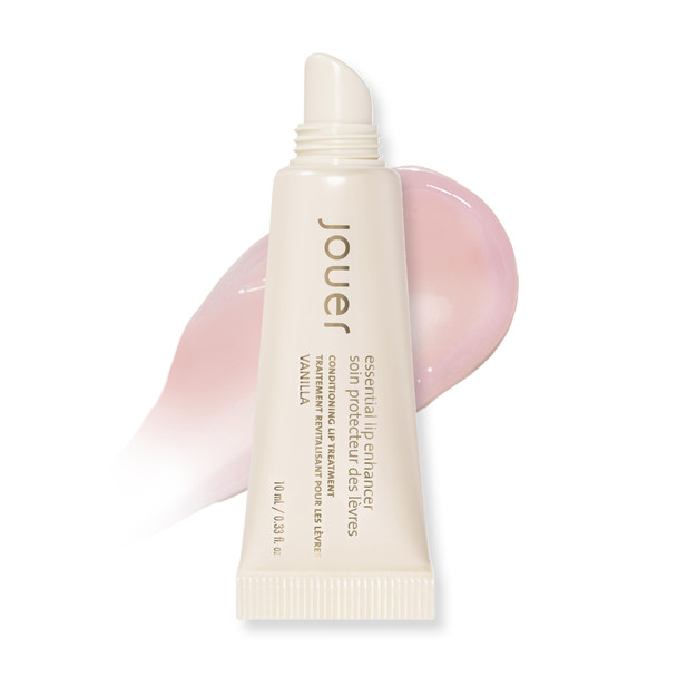 Jouer Essential Vegan Lip Enhancer - Plumping Lip Gloss - Enhancing Lip Conditioner - Moisturize Plump & Nourishing Lip Care - Jojoba Seed Oil & Maxi Lip Formula for Moisturizing & Fullness Vanilla --10ml