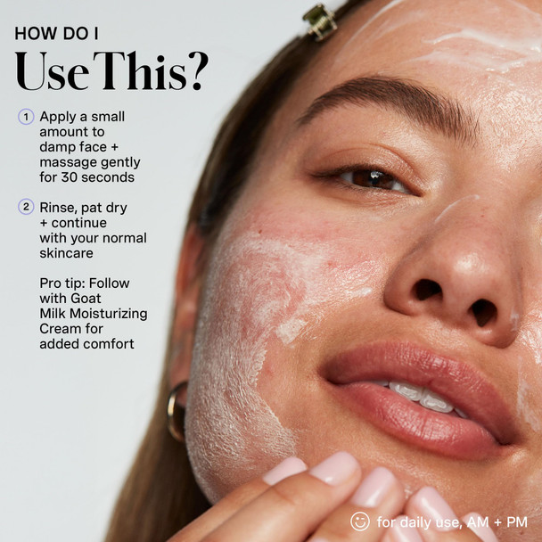 Kate Somerville Goat Milk Moisturizing Cleanser - Gentle Daily Face Wash for Sensitive Skin Relieves Dry Skin & Tightness 4 Fl Oz (Pack of 2)