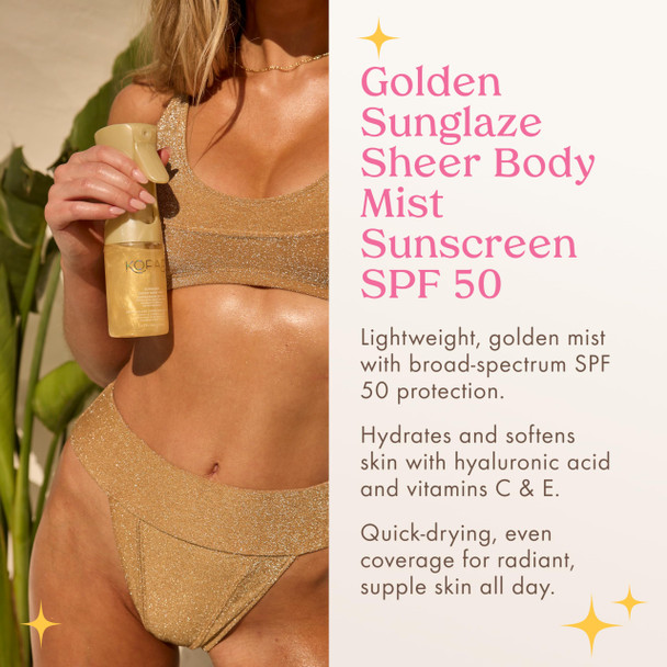 Kopari Golden Sunglaze Sheer Body Mist Sunscreen SPF 50, 150ml