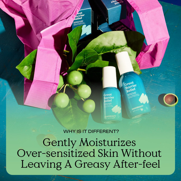 KraveBeauty Great Barrier Relief Serum – Korean-Inspired Barrier Repair Serum Tamanu Oil Soothes Redness & Hydrates Vegan & Cruelty-Free 1.52 fl oz