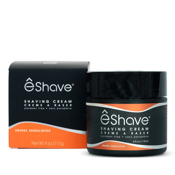 eShave Shaving Cream for Men Orange Sandalwood prevents shaving irritation and razor burn generates a rich lather for a soft silky Smoothest shave  Orange Sandalwood