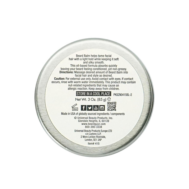 Beard Guyz Beard Balm – Beard Conditioner and Styler for Men, Softens, Tames, and Moisturizes Facial Hair, 3 oz