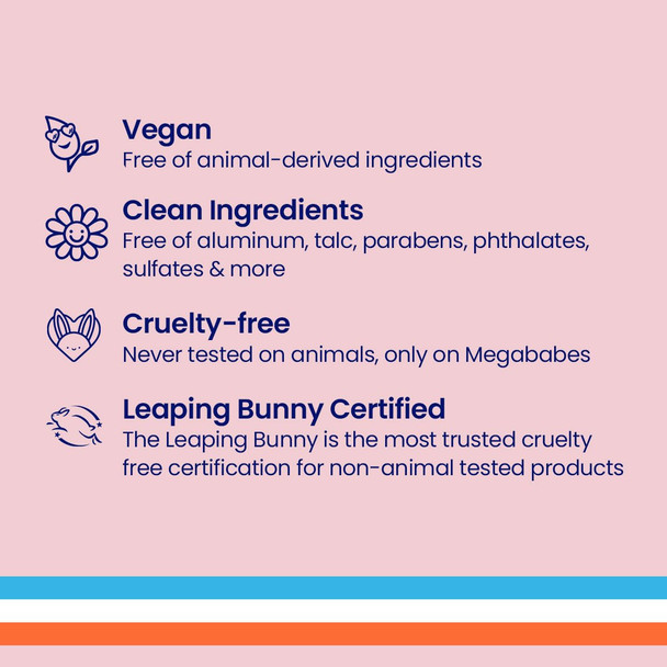 Megababe Daily Deodorant - Rosy Pits with 72 hour Odor Protection | Holiday Gifts for Women | Aluminum-Free, Clear & Clean | Fresh rose scent | 2.6 oz