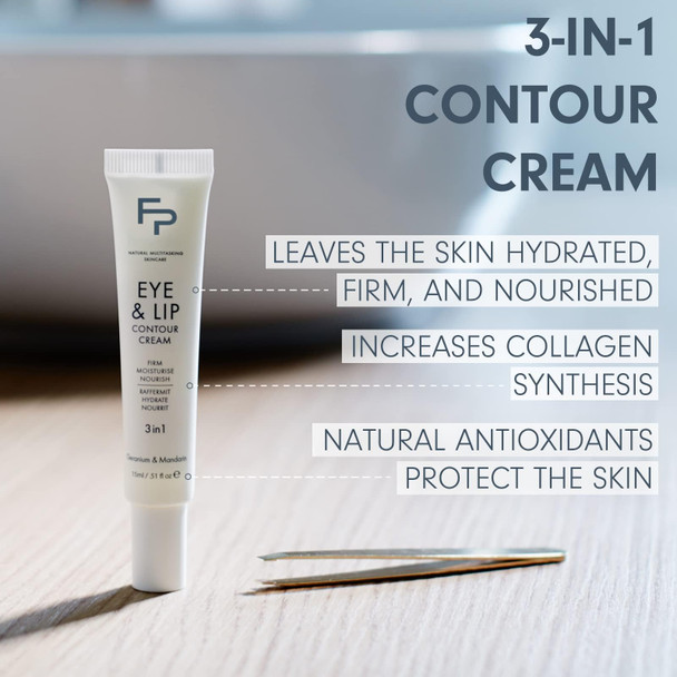 FORMULAE PRESCOTT | 3 in 1 Eye & Lip Contour Cream | Lip & Eye Contour Cream to Firm Moisturizing & Nourish Skin | All Natural Skin Care (15 ml I 5 fl oz)