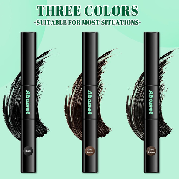 Abomet Quick Cover Root Touch Up Stick 2-In-1 Mascara Brush& Pen Cover Gray Hair Concealer Rescue Brush Hair Fibers For Thinning Hair Eyebrow And Beard Convenient To Carry (Black 7 Ml)