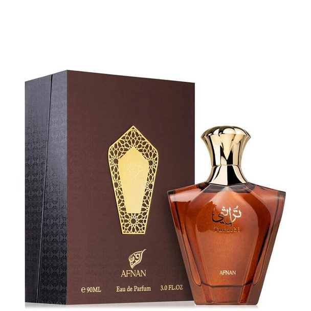 Afnan Turathi Brown Eau De Parfum Spray For Men 3 Ounce