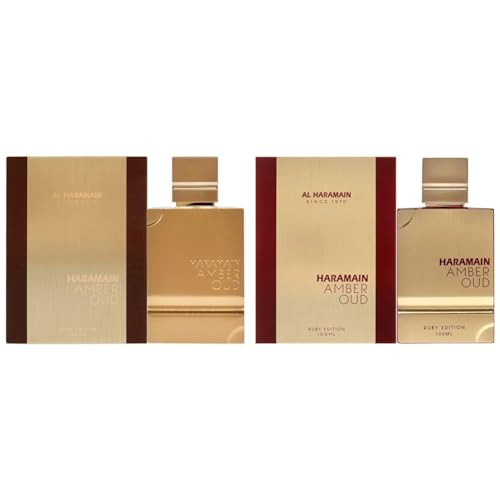 Al Haramain Amber Oud Gold & Ruby Editions Eau De Parfum Unisex Sprays 3.4 Ounce