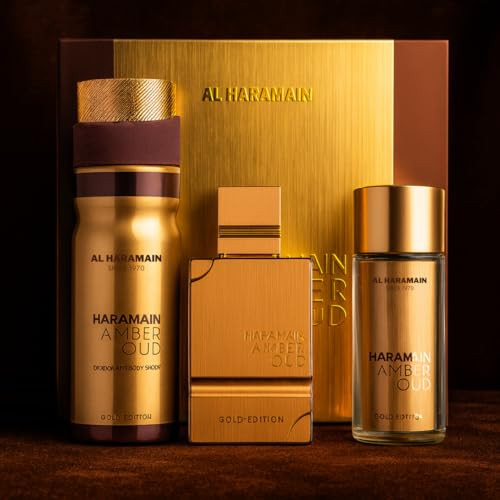 Al Haramain Amber Oud - Gold Edition - Body Spray Cologne For Men And Women - Woody Musk Fragrances - Perfume For Men And Women - Set - 3 Pc