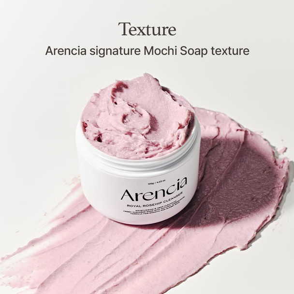 Arencia Korean Rice Mochi Face Cleanser & Daily Scrub - Moisturizing Brightening & Deep-Cleansing - All Skin Types Vegan Organic - With Rice Powder Rice Water & Green Tea (1.76Oz)
