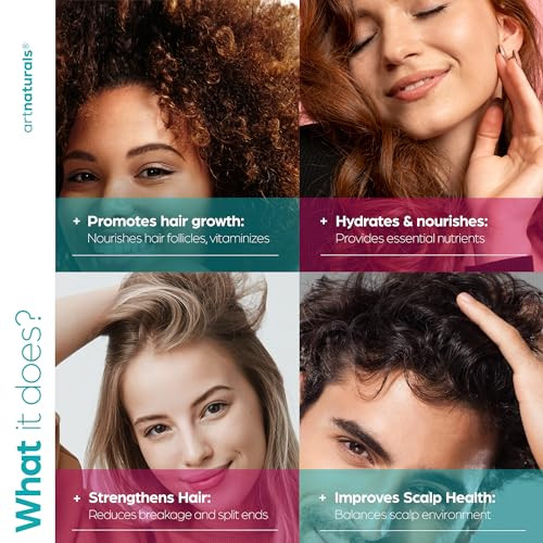 Artnaturals Biotin Collagen Hair Oil 4.0Oz - Growth Promoting Volumizing Formula - Reduce Hair Loss Strengthens And Nourishes Hair - Controls Frizz & Improves Manageability