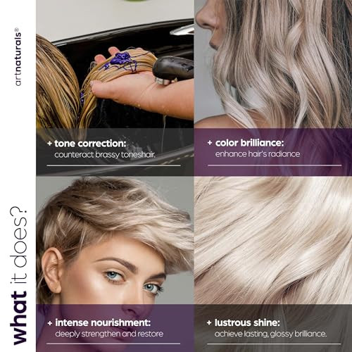 Artnaturals Purple Conditioner Ãƒ¢Ã¢Š¬Ã¢‚¬Å“ (16 Fl Oz / 473Ml) Ãƒ¢Ã¢Š¬Ã¢‚¬Å“ Protects Balances And Tones Ãƒ¢Ã¢Š¬Ã¢‚¬Å“ Bleached Color Treated Silver Brassy And Blonde Hair - Sulfate