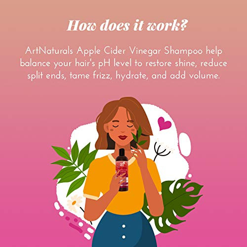 Artnaturals Apple Cider Vinegar Conditioner Ãƒ¢Ã¢Š¬Ã¢‚¬Å“ (12 Fl Oz / 355Ml) Ãƒ¢Ã¢Š¬Ã¢‚¬Å“ For All Hair Types - Plant Base Blend - Coconut Oil And Vitamin E For Split Ends Shine Stronger And Smoother