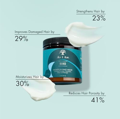 As I Am Bond Repair Hair Mask - 8 Oz - Hair Repair Treatment For Damaged Hair - With Moringa Amla & Ceramides