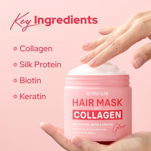 Avon Beyond Glow Collagen Hair Mask Ãƒ¢Ã¢Š¬Ã¢‚¬Å“ Deep Nourishing & Strengthening Treatment For Soft Smooth Healthy-Looking Hair Ãƒ¢Ã¢Š¬Ã¢‚¬Å“ Suitable For Most Hair Types