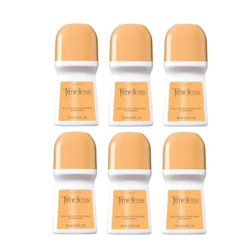 Avon Timeless Roll-On Anti-Perspirant Deodorant Bonus Size 2.6 Oz 6 Pack
