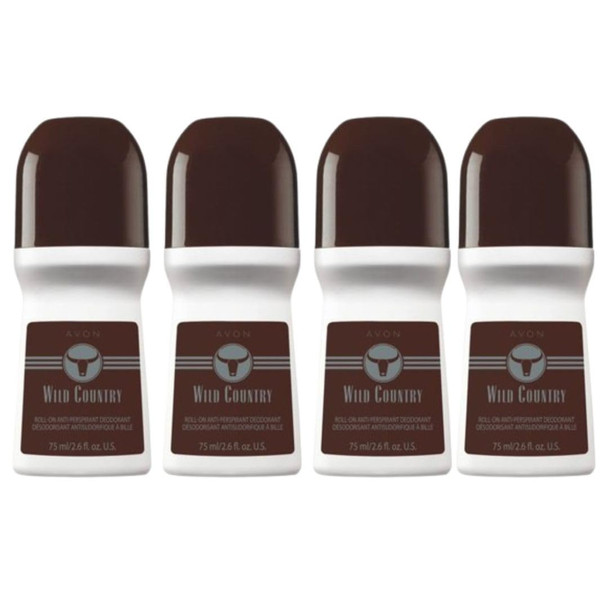 Avon Roll-On Deodorant - Wild Country 2.6 Oz. (Pack Of 4)