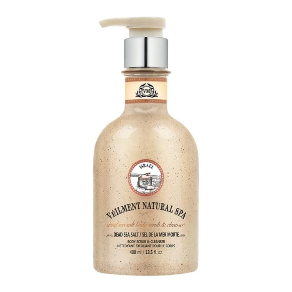 Avon Veilment Natural Spa Dead Sea Salt Body Scrub & Cleanser 13.5 Ounce
