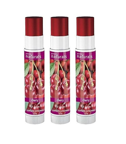 Avon  York Naturals Lip Balm - Cherry (Pack Of 3)