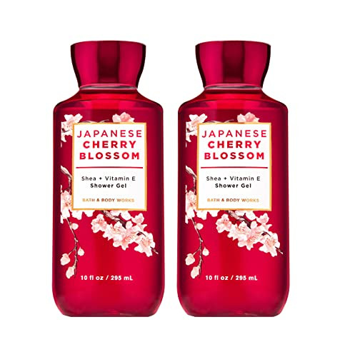 Bath And Body Works Japanese Cherry Blossom Shower Gel  Sets For Women 10 Oz 2 Pack (Japanese Cherry Blossom)