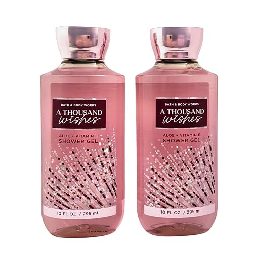 Bath & Body Works Shea + Vitamin E Shower Gel Set Of 2 10Oz Each (A Thousand Wishes)
