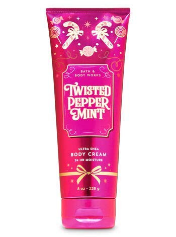 Bath And Body Works - Twisted Peppermint - Fine Fragrance Mist And Ultra Shea Body Cream - Full Size Ãƒ¢Ã¢Š¬Ã¢‚¬Å“ Winter 2019