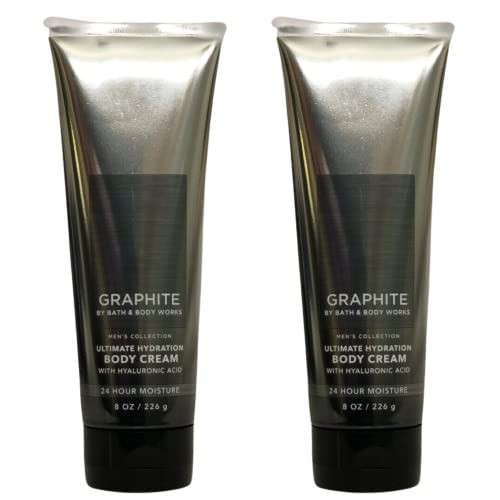 Bath And Body Works  Set Of Of 2 - 8 Oz Body Cream - (Graphite)