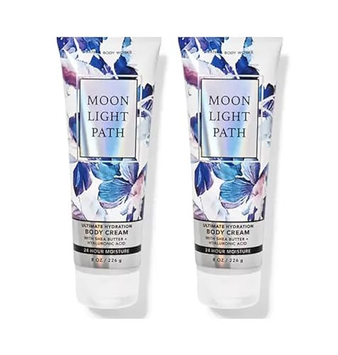 Bath & Body Works Ultimate Hydration Body Cream For Women 8 Fl Oz 2- Pack (8 Ounce (Pack Of 2) Moonlight Path)
