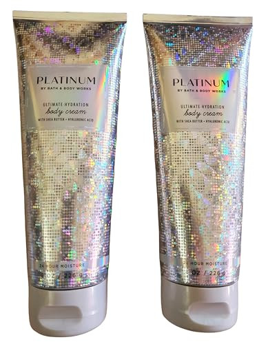 Bath & Body Works Platinum Ultimate Hydration Body Cream 8 Ounces Pack Of 2
