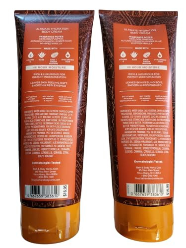 Bath & Body Works Sweet Cinnamon Pumpkin Ultimate Hydration Body Cream 8 Ounces Pack Of 2