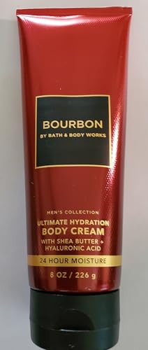 Bath & Body Works Men'S Bourbon Ultimate Hydration Body Cream 8 Ounces Pack Of 2
