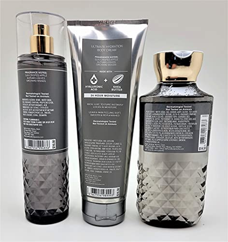 Bath & Body Works Sweater Weather 3 Pc Bundle - Fine Fragrance Mist Ultimate Hydration Body Cream And Shower Gel