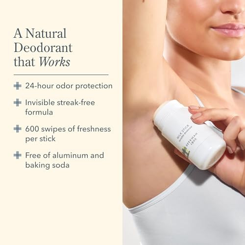 Beekman 1802 Milk Stick Whole Body All-Day Invisible Deodorant - 2.5 Oz Pack Of 3 - Scented - Fights Odor-Causing Bacteria & Controls Sweat - Aluminum  - Good For Sensitive Skin - Cruelty