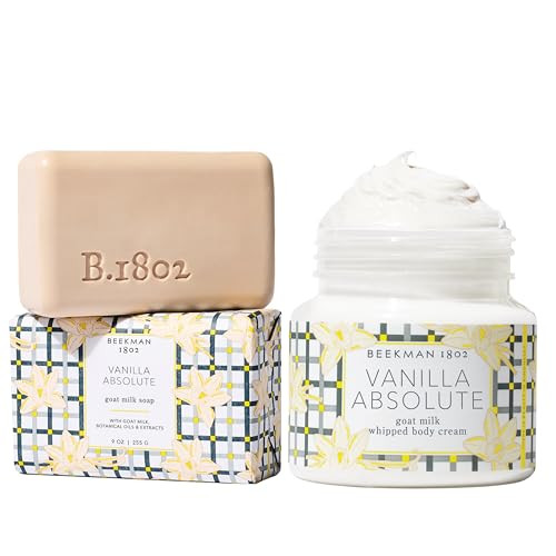 Beekman 1802 Vanilla Absolute Goat Milk Soap & Whipped Body Cream Gift Set - (2 Count)