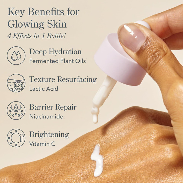 Beekman 1802 Oh Mega Milk Facial Oil - Hydrating Vitamin C & Niacinamide Serum - Repairs Skin Barrier & Reduces Dark Spots From Aging - Fragrance  Sensitive Skin Safe