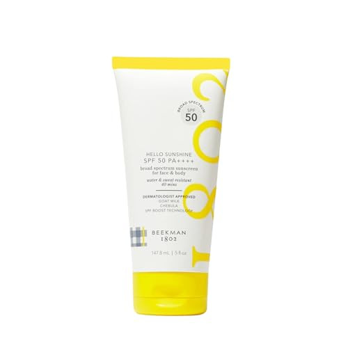 Beekman 1802 Hello Sunshine Spf 50 Pa ++++ - Sunscreen For Face & Body - 5.0 Fl. Oz - Reduces Fine Lines & Protects Against Sun Damage - Good For Sensitive Skin - Cruelty  - Reef Safe