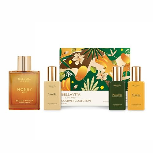 Bella Vita Luxury Candy Kiss Luxury  100Ml+(3X20Ml) Perfume Set  Luxury Unisex Fragrance Combo With Sweet & Spicy Notes  Honey Oud & Vanilla Mango Pista Edp Long-Lasting Premium  For Men & Women
