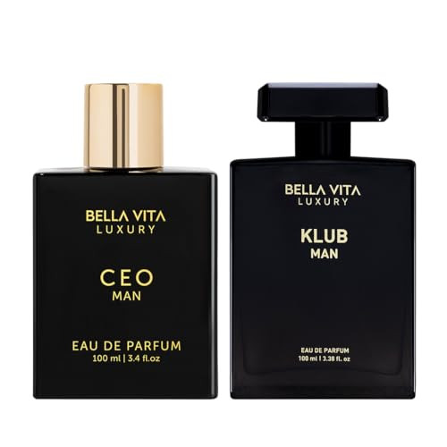 Bella Vita Luxury  Set Combo For Men - Ceo Man & Klub Eau De Parfum For Men  Intense & Masculine  Citrus Woody Lemon Lavender  Vegan & Cruelty  - 2  100 Ml