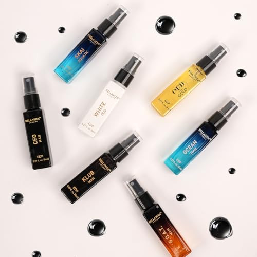 Bellavita Luxury Discovery Set Mens Perfumes (7X8Ml)  Mini Perfume  Set For Men With Bergamot Oud & Patchouli Oriented  Compact Long-Lasting Oud Colognes For Men  Cruelty  Fragrance