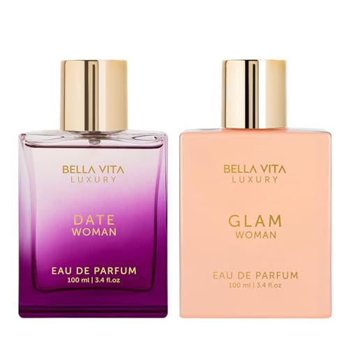 Bella Vita Luxury Women'S  Set - Date Woman & Glam Perfume For Women'S  Pink Pepper Red Fruit & Jasmine  Fruity & Spicy Long Lasting Perfume  2  100 Ml