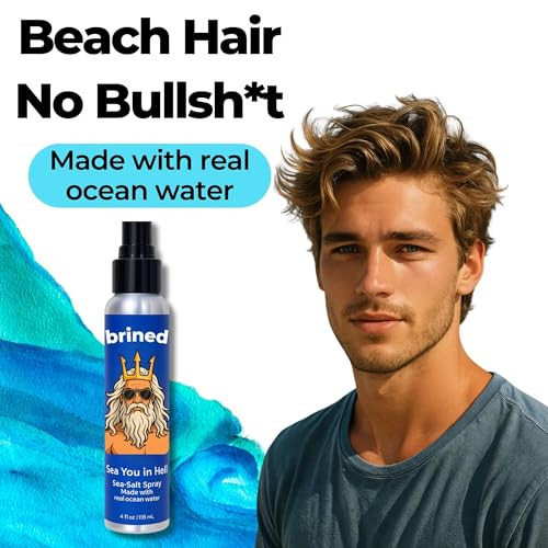 Brined Sea Salt Spray For Hair Men & Women  Real Ocean Water Texturizing Spray  Beach Hair Waves Volume & Matte Finish  Aloe Kelp & Vitamin B5  Sulfate- Paraben-  4Oz
