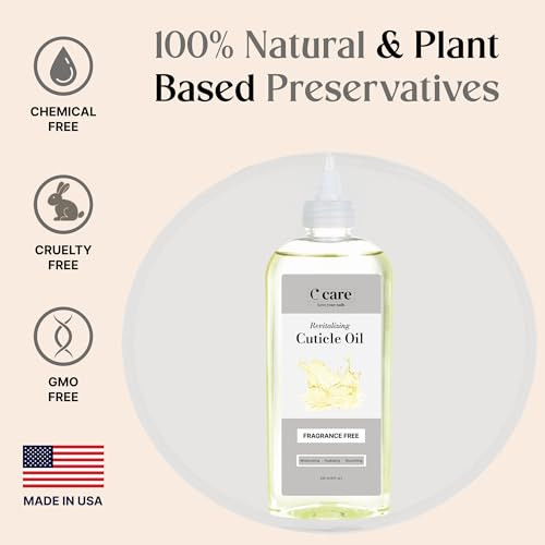 C Care Sweet Almond Cuticle Oil For Nails - Repairs Cuticles Overnight - Moisturizes And Strengthens Nails And Cuticles - Dropper & Brush Included - 2.5Oz