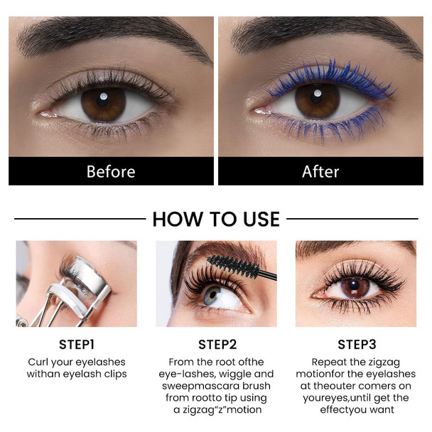 Cakaila Colored Mascara Set Black And Colorful Long Lasting Waterproof Hyperallergenic Mascara For Women Volumizing Lengthening Buildable Eye Makeup
