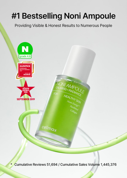 Celimax Noni Energy Ampoule 50Ml  With Noni Extract Hydrating Moisturizing & Soothing Serum For Wrinkles & Fine Lines Mild Ampoule For Face